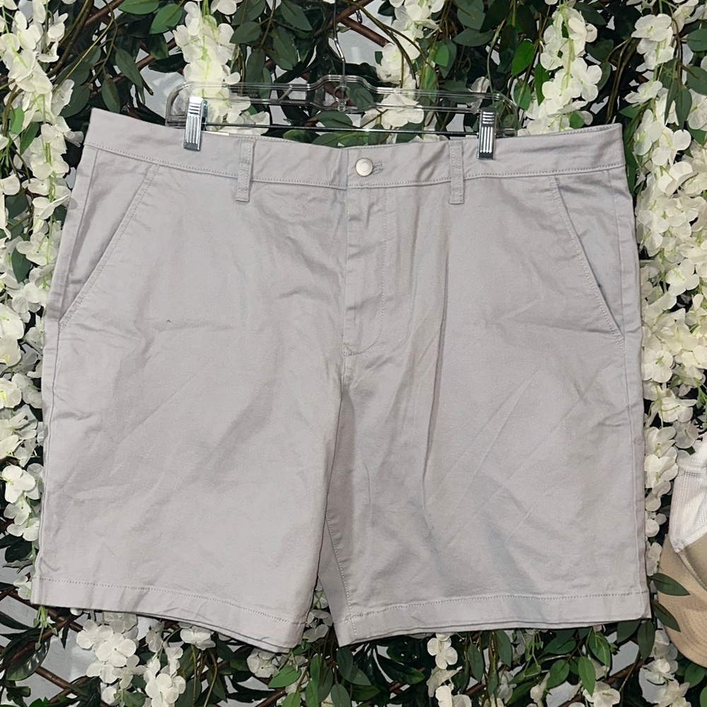 Men's Classic Gray Flat Front Shorts